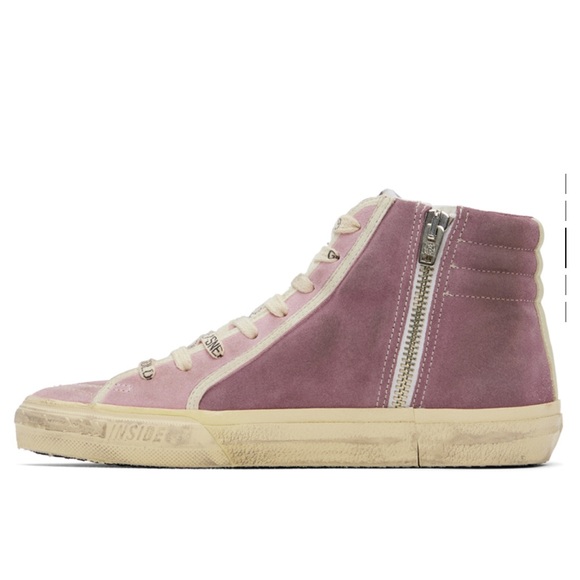  Pink & Silver Slide Sneakers